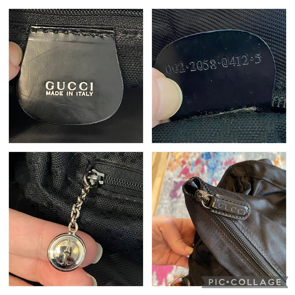 Gucci Vintage Black Bamboo handle tote / travel bag Tom Ford Era Oversized XL - Picture 13 of 15